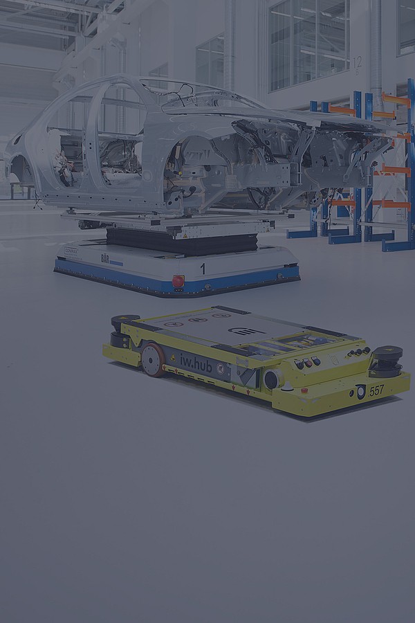 Two automated guided vehicles from BÄR Automation and idealworks